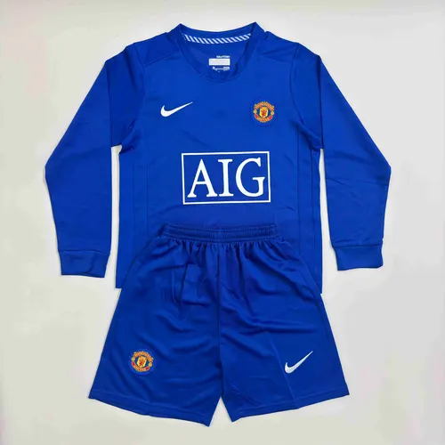 Camisa de Futebol Retro Manchester United Third Away 2008/2009 Manga Longa Tamanho Infantil Qualidade Tailândia — view 1