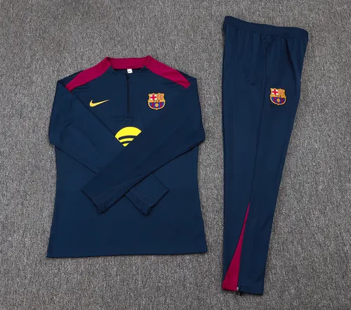 2025/2026 Barcelona Half-Pull Training Suit Royal Blue Jersey  Set 01 — view 7