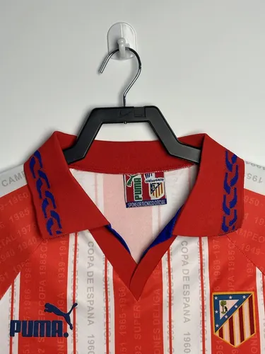 1995/1996 Retro Atletico Madrid Home Soccer Jersey  — view 3