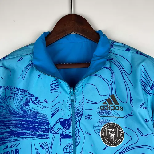 2023/2024 Inter Miami Reversible Windbreaker Blau Fußballtrikot AAA fan-gradät — view 6