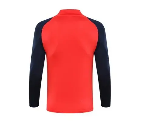 2024/2025 Manchester United Half-Pull Training Suit Red Blue Football Shirt  Set — view 4