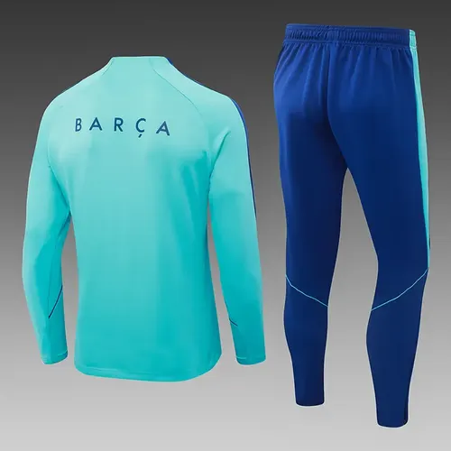 2026/2027 Barcelona Half-Pull Training Light blue Football Shirt   Set — view 2