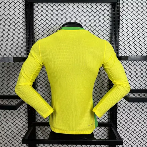 2025/2026 Langarm Player Version Brasilien Heim Fußballtrikot  — view 2