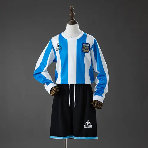 1998 Retro Argentinien Nationalmannschaft Heim-Fußballtrikot AAA Fan-Qualität Kindergröße — view 1
