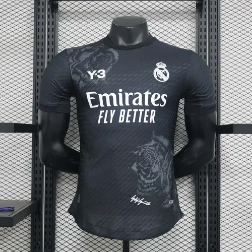 2024/2025 Spieler-Version Real Madrid Y-3 Sonderedition Schwarz Fußballtrikot 