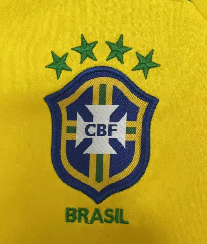 2002 Retro Long Sleeve Brazil Home Soccer Jersey  — view 4