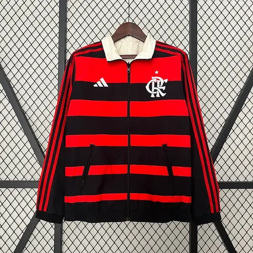 2024-2025 Flamengo Lässige Wendbare Windjacke (Weiß-Rot) Fußballtrikot  — view 3