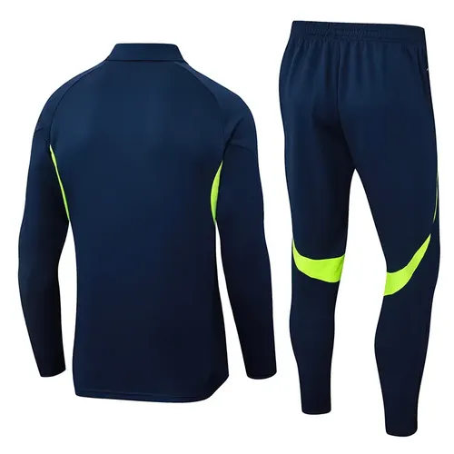 2025-2026 Real Madrid Conjunto de Entrenamiento Media Cremallera Azul Real Camiseta de Fútbol  Set — view 2