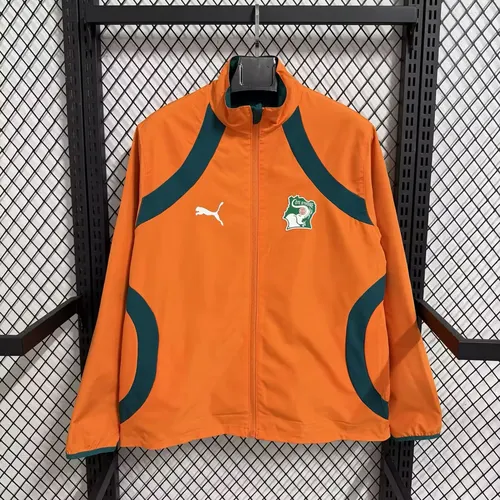 Camisa de Futebol Corta-Vento Dupla Face Laranja e Verde da Costa do Marfim 2026   — view 2