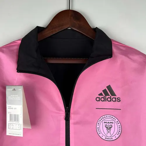 2023/2024 Inter Miami Reversible Windbreaker (schwarz-rosa) Fußballtrikot AAA fan-gradät — view 4