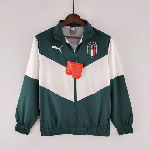 2022 Italien Windjacke Weiß-Grün