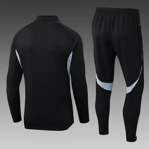 2025 Algerien Nationalmannschaft Halb-Reißverschluss Trainingsanzug Schwarzes Shirt Set — view 2