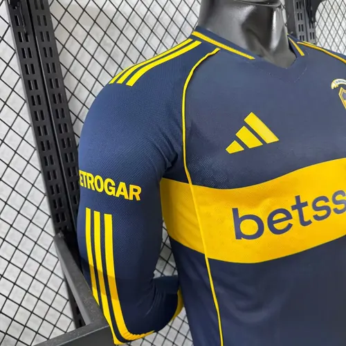 2025/2026 Long Sleeves Player Version Boca Juniors Home Football Jersey  — view 8