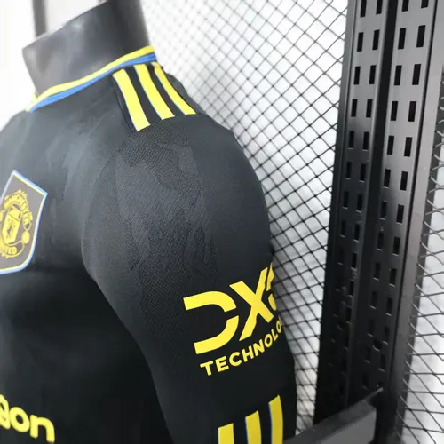 2025/2026 Manga Larga Versión Jugador Manchester United Tercera Camiseta de Fútbol Visitante  — view 7