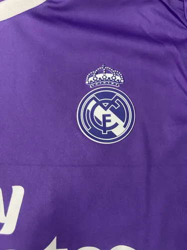 2016/2017 Retro Langarm Real Madrid Auswärts Fußballtrikot  Kindergröße — view 5