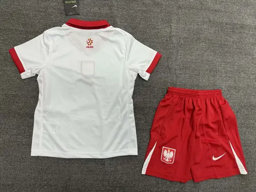 2024 Pologne Domicile Maillot de Foot  Taille Enfant — view 2
