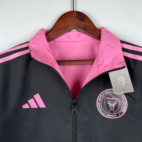 2023/2024 Inter Miami Reversible Windbreaker (schwarz-rosa) Fußballtrikot AAA fan-gradät — view 5