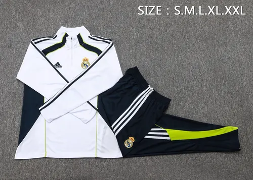2025-2026 Real Madrid Retro White Half-Pull Training Suit Football Shirt  Set 01 — view 5