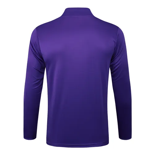 Chándal de entrenamiento con media cremallera Edición Retro morado de Real Madrid 2025/2026 Camiseta de fútbol Calidad Thai Set — view 4