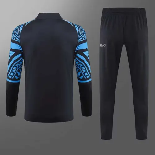 2023-2024 Napoli Half-Pull Training Suit Dark blue Football Shirt  Set — view 2