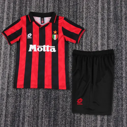 1993-1994 Retro AC Mailand Heim Fußballtrikot AAA fan-gradät Kindergröße — view 1