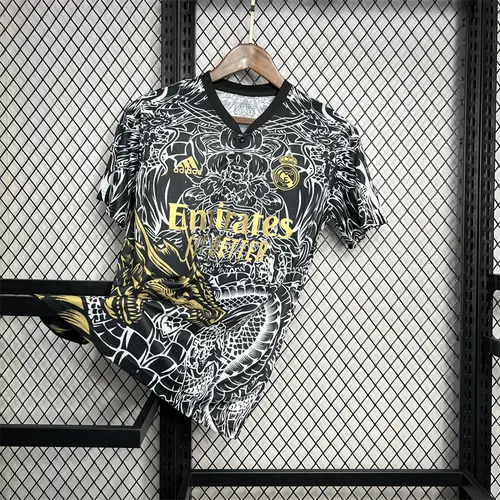 2024/2025 Real Madrid Black Dragon pattern Special Edition Jersey — view 3