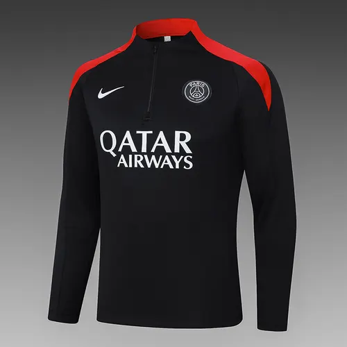 Conjunto de Treino Meio-Puxado Psg Paris Saint-Germain Preto 2024/2025 — view 3