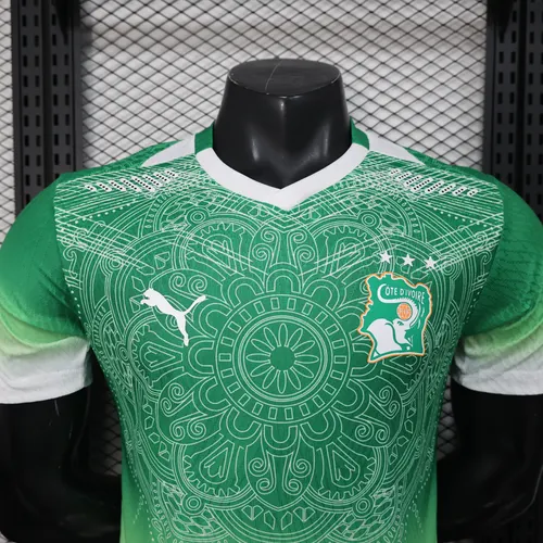 نسخة اللاعب 2026 قميص كرة القدم الأخضر الخاص لساحل العاج إصدار خاص درجة المشجع AAA — view 3