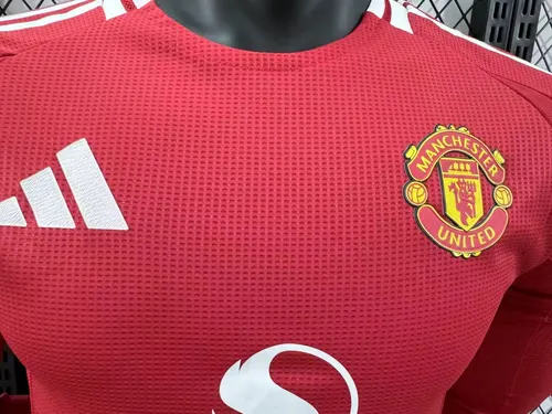2024/2025 Spielerversion Manchester United Heim Langarm Fußballtrikot AAA fan-gradät — view 4