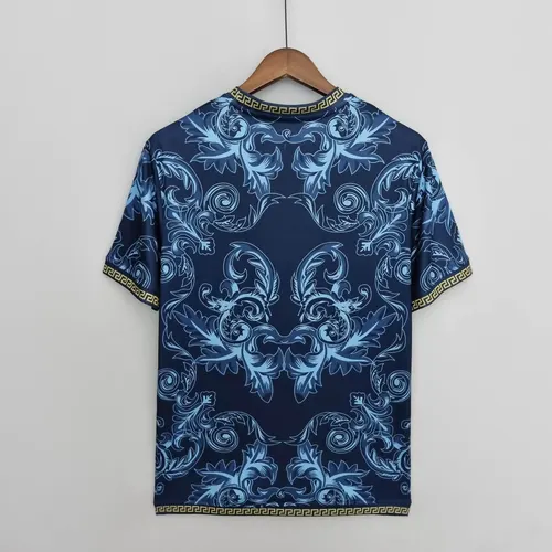 2022 Italien Gedenkedition Blau Fußballtrikot — view 2