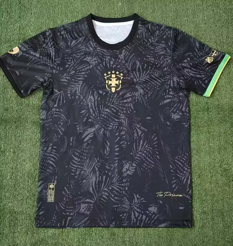 2023/2024 Brasilien Sonderedition Schwarz Trikot AAA fan-gradät — view 2