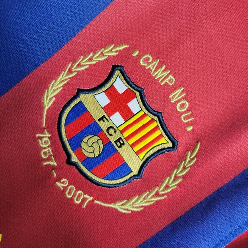 Camisa de Futebol Retro Barcelona Home 2007/2008  — view 5