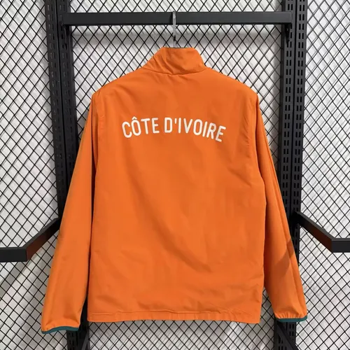 Camisa de Futebol Corta-Vento Dupla Face Laranja e Verde da Costa do Marfim 2026   — view 3