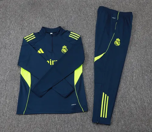 2025-2026 Real Madrid Conjunto de Entrenamiento Media Cremallera Azul Real Camiseta de Fútbol  Set — view 7