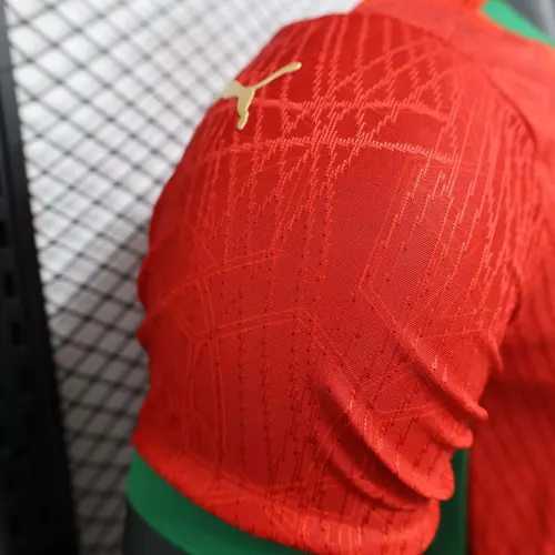 Camisa de Futebol Casa da Seleção Nacional de Marrocos Versão Jogador 2025 AAA qualidade fã — view 3