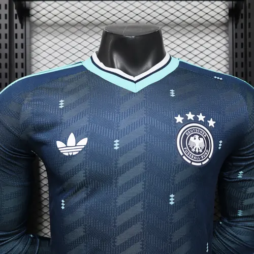 Camisa de Futebol Manga Longa Fora Alemanha 2026 Versão Jogador AAA qualidade fã — view 3