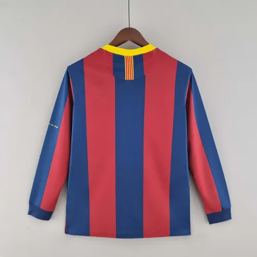 2010/2011 Retro Long Sleeve Barcelona Home Football Shirt  — view 2