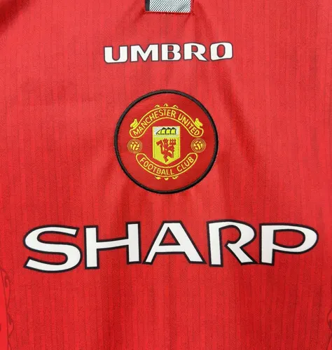 Camisa de Futebol Retrô Manchester United Casa 1996/1997  — view 7