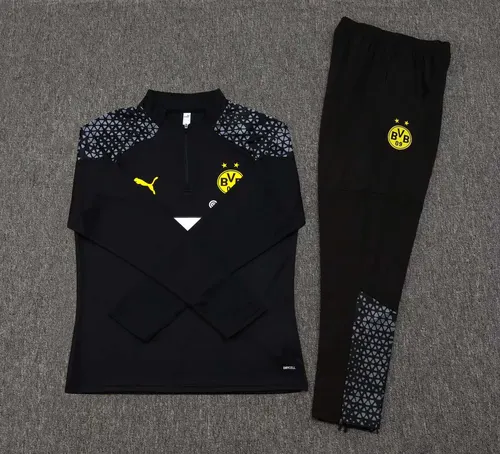 2023/2024 Survêtement Mi-Temps Dortmund Noir Maillot  Ensemble — view 7