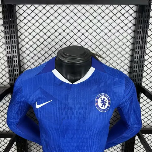 2025/2026 Maillot de football domicile Chelsea version joueur manches longues landaise — view 3