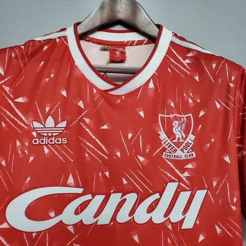 Retro 1989/1991 Liverpool Camisa de Futebol Principal   — view 3