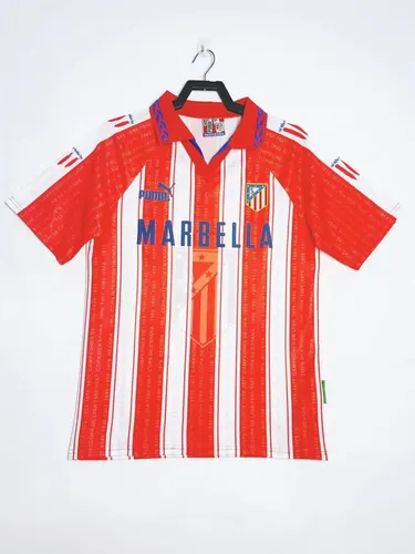 1995/1996 Retro Atletico Madrid Home Soccer Jersey  — view 1