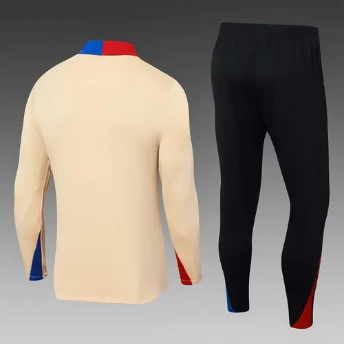 2024/2025 Barcelona Half-Pull Training Suit Yellow Jersey Set — view 2