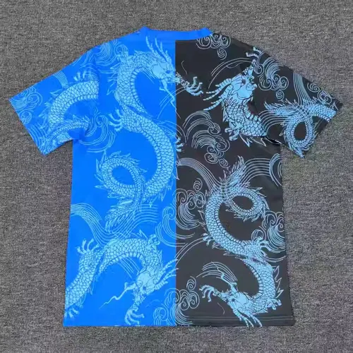 2025/2026 Real Madrid Motif dragon Bleu et Noir Maillot de football  — view 2