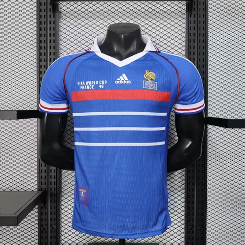 1998 Player Version Retro France Home Football Shirt  — view 1