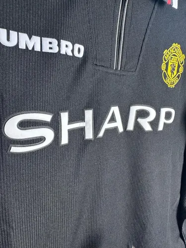 1998-1999 Retro Long Sleeve Manchester United Away Football Shirt  — view 5