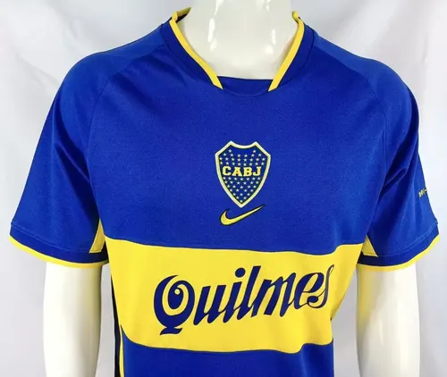 2001/2002 Retro Boca Juniors Heim Fußballtrikot   — view 3