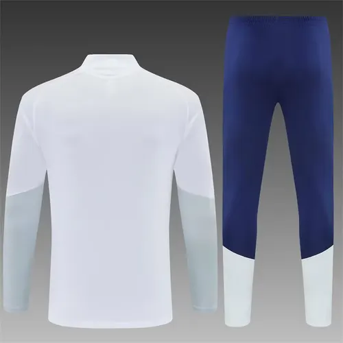 2026/2027 Real Madrid Half-Pull Training Suit White Football Jersey   — view 2