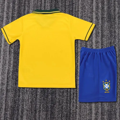 Camisa de Futebol Retro 1994 Brasil Casa   Tamanho Infantil — view 2