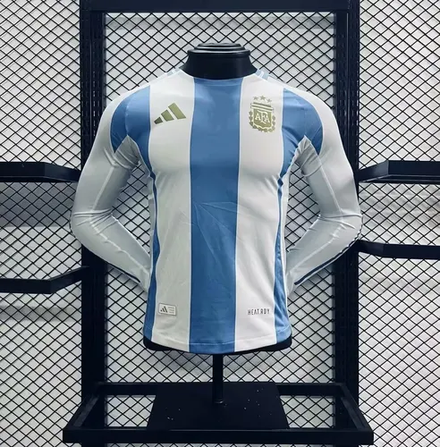 2024-2025 Versão Jogador Argentina Casa Manga Longa Jersey — view 1